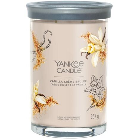 YANKEE CANDLE CANDELA TUMBLER GRANDE SIGNATURE VANILLA CRÈME BRÛLÉE (1/3)