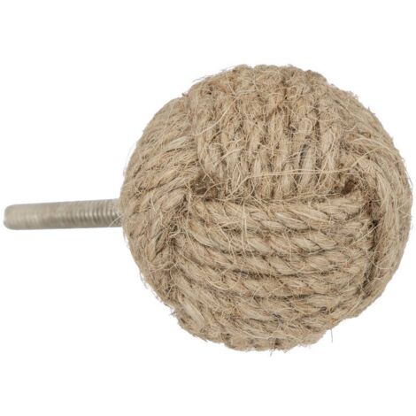 Pomelli per mobili x2 dayana in juta e metallo d4cm - Atmosphera créateur d'intérieur (1/2)