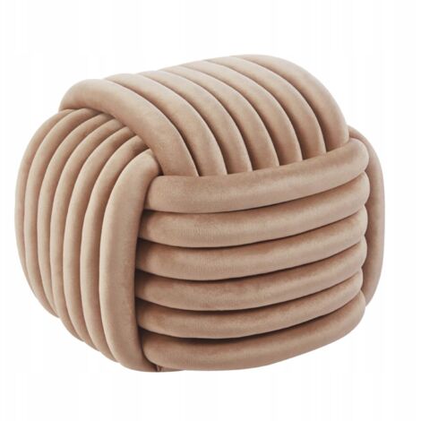 Pouf quadrato in velluto CAPPUCCINO con poggiapiedi e seduta FURNITEX