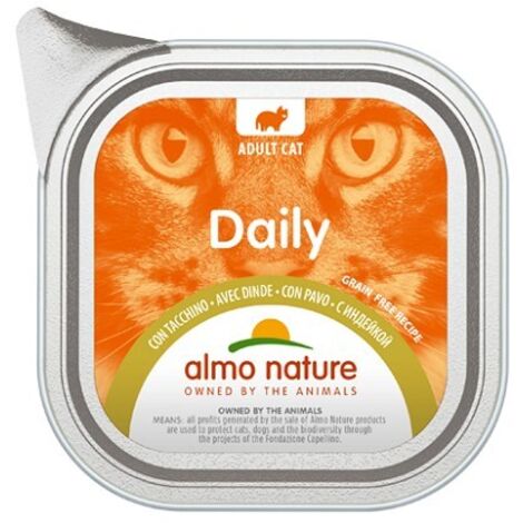 Almo Daily Menu Senza Glutine Gatto, in Vaschetta 100gr - Tacchino