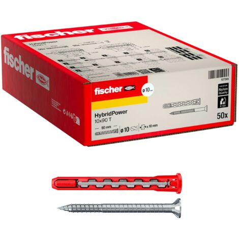 PERNI FISCHER HYBRIDPOWER 10x90 50 pz. TORX RESISTENTI AL FUOCO