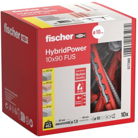 Fischer 577390 HybridPower Kit tasselli 90 mm 10 pz.