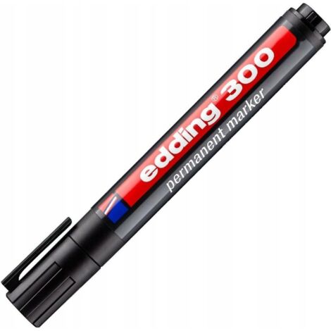 Pennarello permanente rotondo nero Edding 300