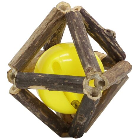 Uniq Pets  Giocattolo per gatti  Matatabi geometrico con palla e campanello 5cm - Matatabi geometrico con palla e campanello 5cm
