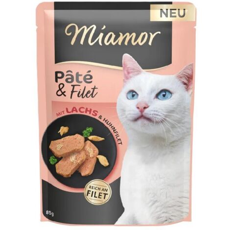 Miamor Paté e Filetto Sacchetto per gatti 85g - Pollo al salmone 85g