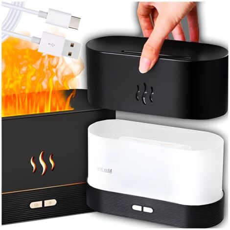 UMIDIFICATORE D'ARIA AROMATERAPIA EFFETTO FUOCO CAMINO A LED (1/5)