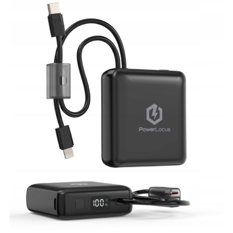 Power Bank PowerLocus 10.000 mAh PD 20W con USB-C e ricarica rapida Lightning (1/5)