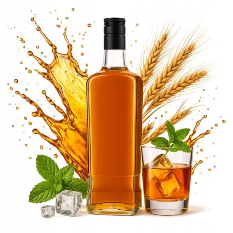 Bottiglia in vetro JACK WALKER da 700 ml + TAPPO per WHISKY MOONSHELL ALCOOL 0,7 l (1/5)