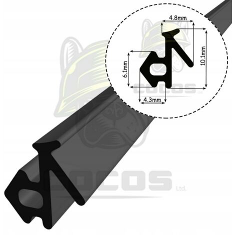 Guarnizione per finestre in PVC S-834x VEKA NERO 1m