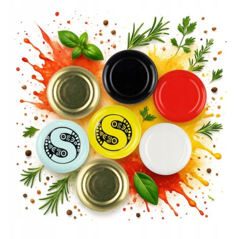 10x FI 33 LID Tappo per bottiglia per succo di sciroppo di succo (1/5)