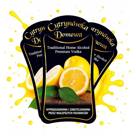 10x ETICHETTE ADESIVE PREMIUM PER LIQUORE AL LIMONE FATTO IN CASA per bottiglie