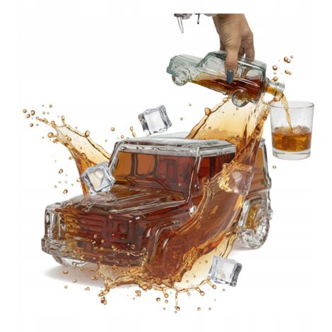 Bottiglia di VETRO stile G-CLASS Terrain da 0,5 l, liquore regalo decorativo (1/5)