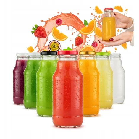 50 bottiglie di succo di vetro Winnie the Pooh 330 ml + tappo di bottiglia di vetro (1/5)