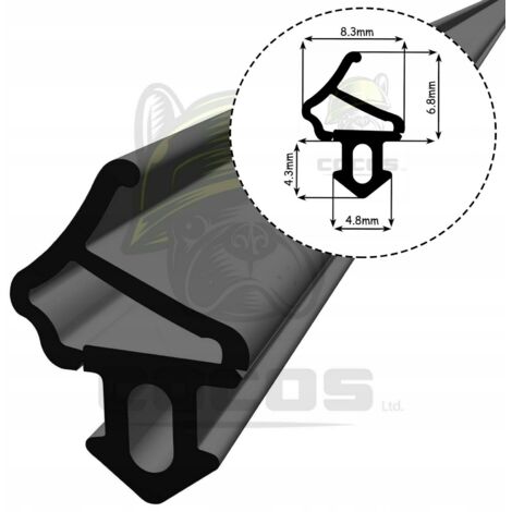 Guarnizione per finestre in PVC S-1172 ALUPLAST NERO 1m