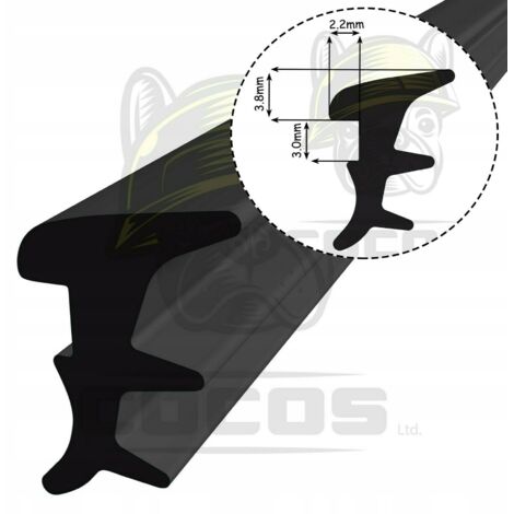 Guarnizione per finestre in PVC S-256 NERO 1m
