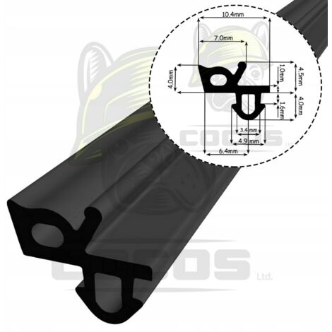 Guarnizione per finestre in PVC S-1586 WITAL NERO 1m