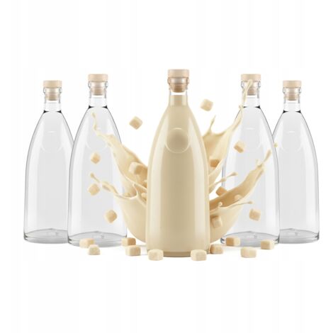 40 bottiglie di vetro LOFT da 500 ml per vino, liquore, alcol, succo da 0,5 l (1/5)