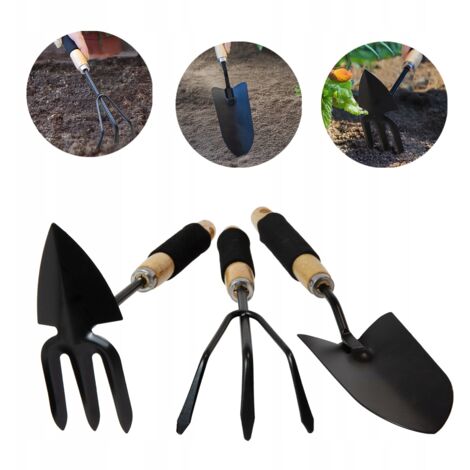 Set di attrezzi da giardino, rastrello, artigli, pala, perfetto per il giardino delle piantine (1/5)