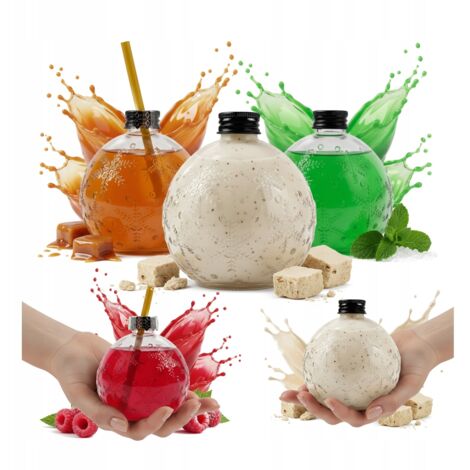 5x bottiglie di vetro ALKOBOMBKA con una STRISCIA 400 ml per alcolici REGALO DI NATALE (1/5)