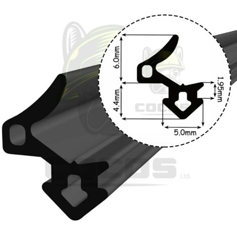 Guarnizione per finestre in PVC S-1188 GEALAN NERO 1m