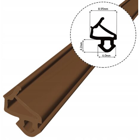 Guarnizione per finestre in PVC S-1127 VEKA MARRONE 1m