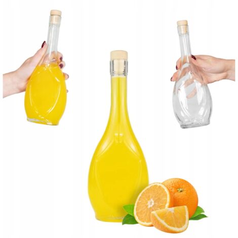 Bottiglia di vetro IRYS da 500 ml per idromele, tinture, vino, succhi, miele, MOONLIGHT (1/5)