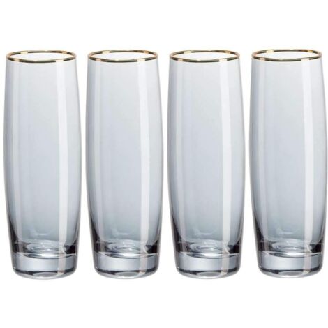 Set di 4 bicchieri da Prosecco - Collezione Black & Gold (1/4)