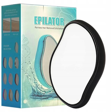 Crystal Epilator Eraser per la rimozione indolore dei peli Eco Epilator Nero