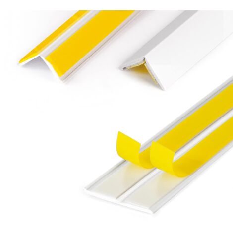 Profilo angolare DQ-PP - Lunghezza 50 m - 35x35 mm - Spessore 1,5 mm - Bianco - Profilo per finestre, Angolo, Striscia di finitura, Autoadesivo