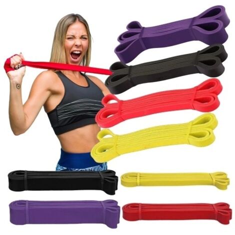 Set di fasce di resistenza KingSzop Fitness per esercizi e riabilitazione, 4 pezzi (1/2)