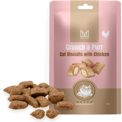 Snack per gatti - Crunch & Purr: Biscotti morbidi al pollo Mersjo 40 g (1/2)