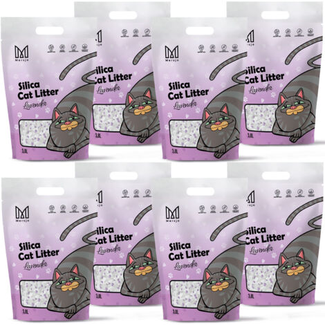 Lettiera per gatti in silicone Mersjo alla lavanda, 8x3,8 litri (1/5)