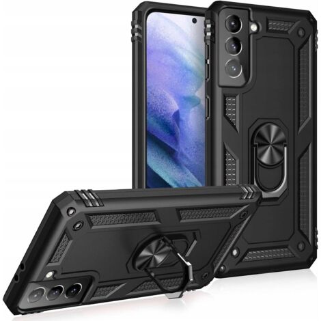 NALIA Custodia ad anello rotante a 360° per Samsung Galaxy S21 Plus Nero (1/5)