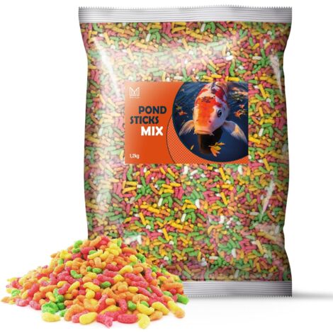 Cibo per pesci da giardino, carpe koi, bastoncini Mersjo Pond MIX 1,3 kg 9 l (1/5)