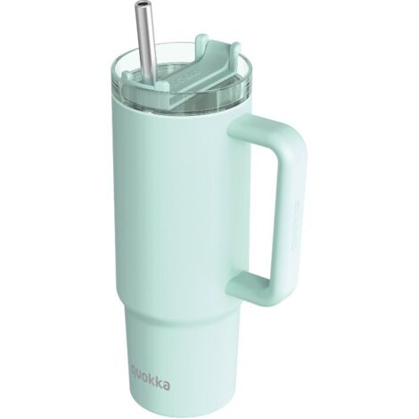 Quokka Stream - Tazza termica in acciaio inossidabile da 950 ml con cannuccia (turchese) (1/3)