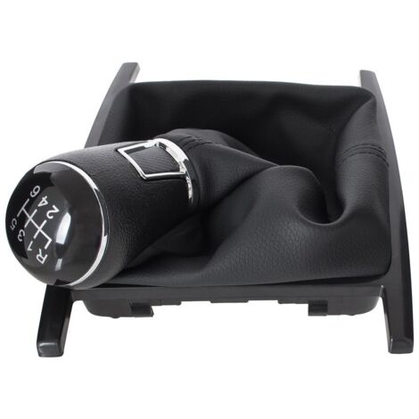Pomello del cambio a 6 marce nero per VW Amarok 10-16 + CUFFIE NERE con cornice