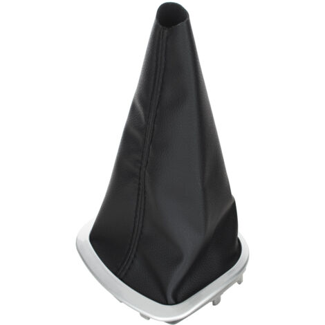 Cuffia leva cambio Renault Clio III 05-12 NERO + cornice ARGENTO