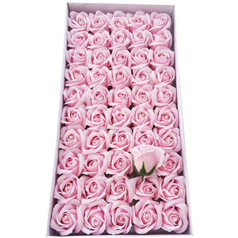 FIORI DI SAPONE ROSE 50 PEZZI IN SCATOLA REGALO - DECORAZIONE E AROMA DA BAGNO (1/3)