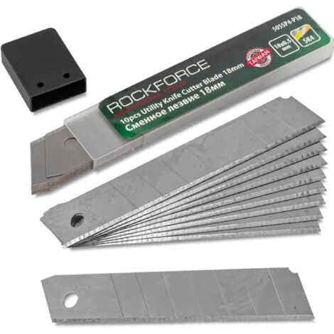 Set di 10 lame di ricambio ROCKFORCE, set da 10 pezzi da 18 mm