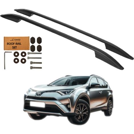 Barre portatutto TOYOTA RAV4 SUV DAL 2013 AL 2019 Alluminio Nero Solido