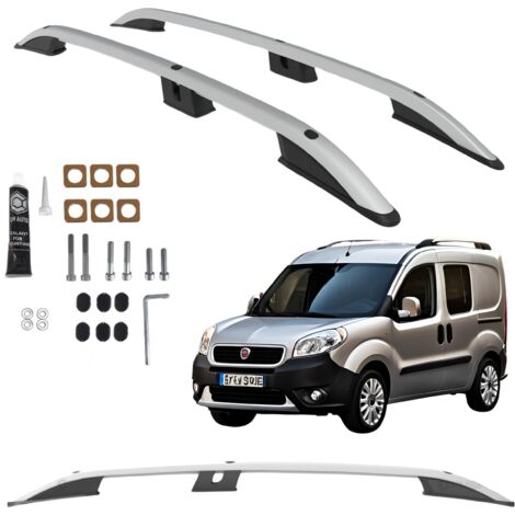 BARRE PORTATUTTO FIAT DOBLO DAL 2010 L2 MAXI LONG SILVER
