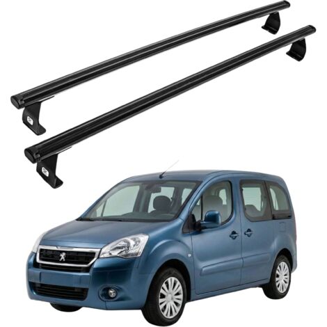 Barre portatutto per Peugeot Partner dal 2008 al 2018 in alluminio leggero nero