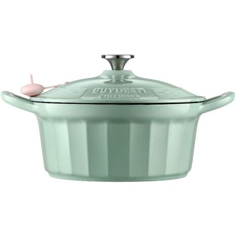 Recipiente in ghisa smaltata BUYDEEM da 3,9 l, modello CP551, colore verde tenue (1/3)