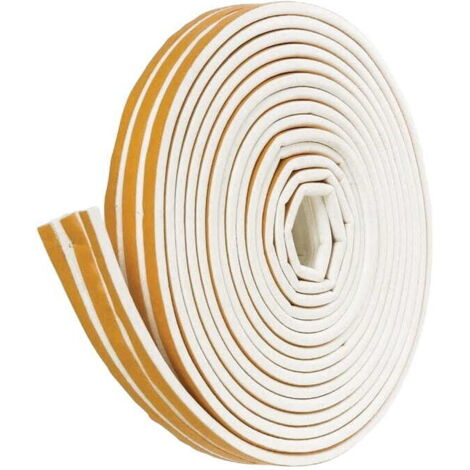 Guarnizione in gomma per finestre e porte in PVC, bianca, profilo E, 2x3m