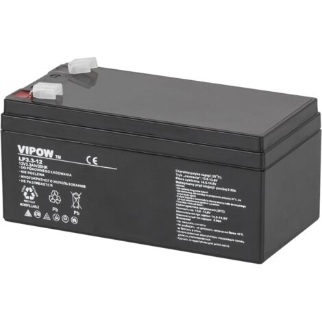 Batteria al gel Vipow 12V 3.3Ah per giocattoli e bilance