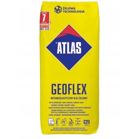 Adesivo gel altamente flessibile Atlas Geoflex C2TE 22,5 kg resistente al gelo