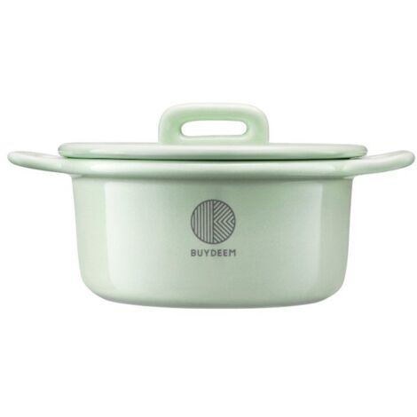 Mini piatto in ceramica BUYDEEM, modello CT1002, colore verde acceso