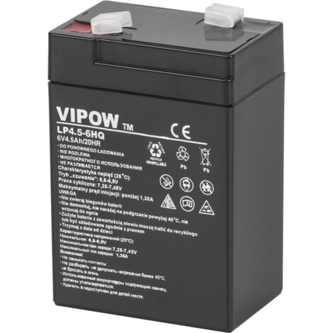 Batteria al gel Vipow 6V/4.5Ah HQ