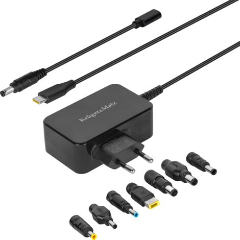 Alimentatore universale Kruger&Matz da 45 W con funzione Power Delivery, 7 punte