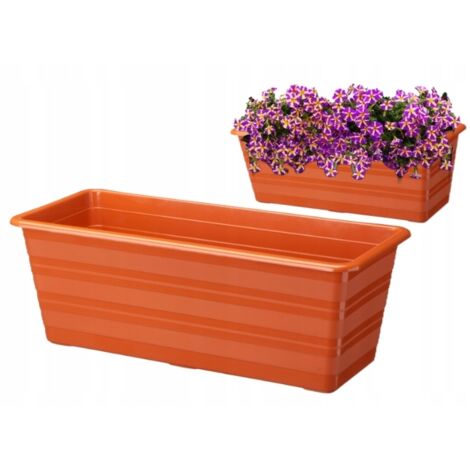 Fioriera in terracotta da balcone 40 cm Draco